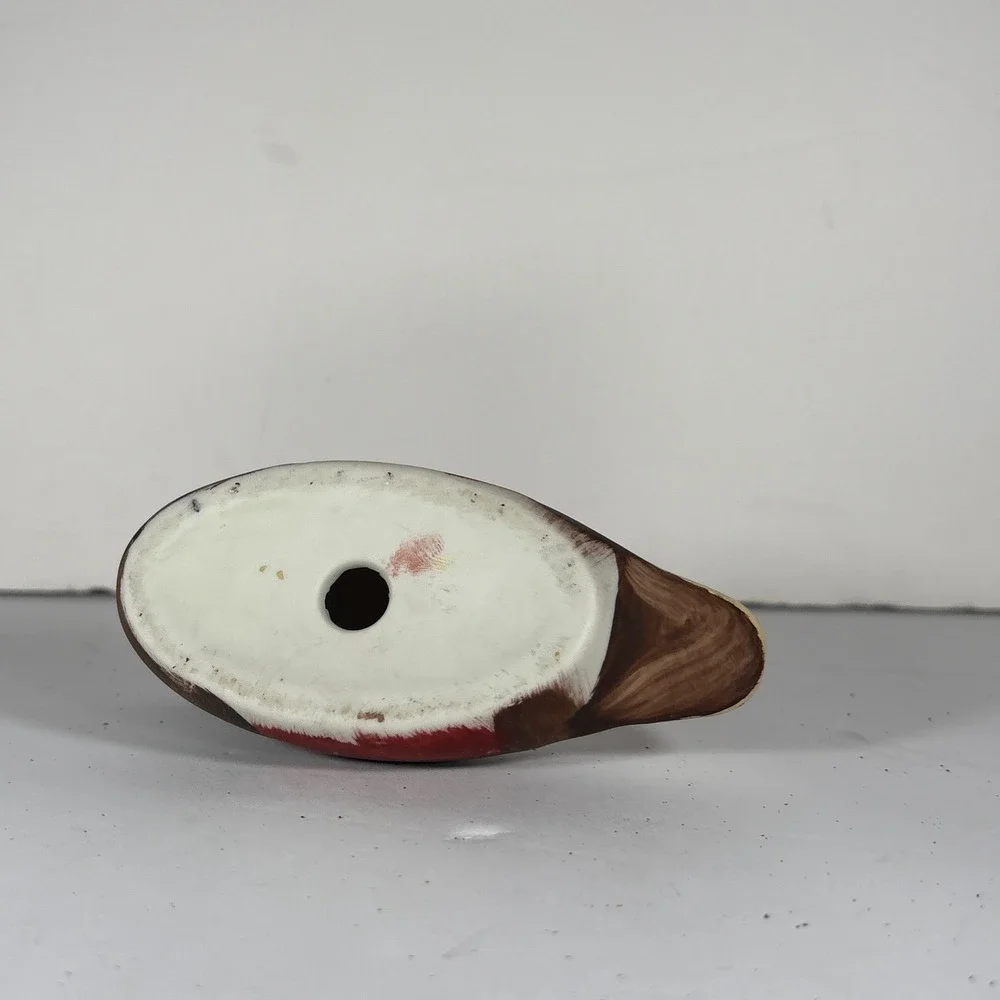 Vintage‎ Redhead Diving Duck Hand Painted Porcelain Decoy Bird Decor